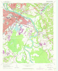 preview thumbnail of historical topo map of Aiken County, SC in 1965