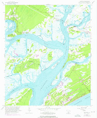 Download a high-resolution, GPS-compatible USGS topo map for Bluffton, SC (1976 edition)