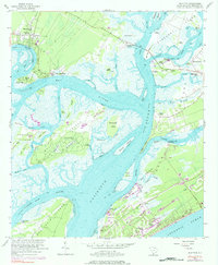 preview thumbnail of historical topo map of Bluffton, SC in 1956