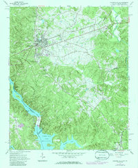 Download a high-resolution, GPS-compatible USGS topo map for Calhoun Falls, SC (1986 edition)