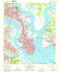 1958 Map of Charleston, SC, 1979 Print