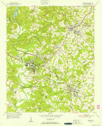 1951 Map of Clemson, 1952 Print