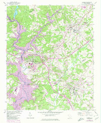1951 Map of Clemson, 1980 Print