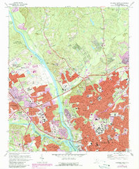 Download a high-resolution, GPS-compatible USGS topo map for Columbia North, SC (1990 edition)