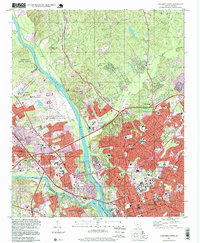 preview thumbnail of historical topo map of Richland County, SC in 1997