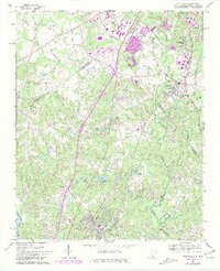 1968 Map of Fort Mill, 1981 Print
