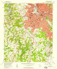 1957 Map of Greenville, 1958 Print