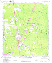 preview thumbnail of historical topo map of Hardeeville, SC in 1962