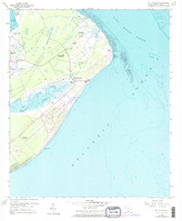 1956 Map of Hilton Head Island, SC, 1972 Print