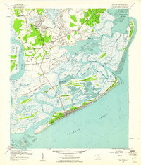 1959 Map of James Island, SC, 1960 Print