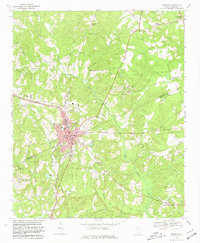 preview thumbnail of historical topo map of Kershaw, SC in 1969