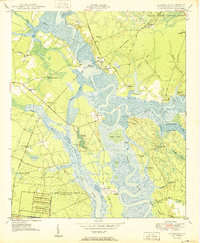Download a high-resolution, GPS-compatible USGS topo map for Kittredge, SC (1950 edition)
