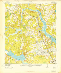 preview thumbnail of historical topo map of Ladson, SC in 1943