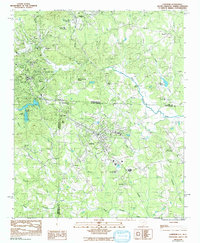 Download a high-resolution, GPS-compatible USGS topo map for Landrum, SC (1992 edition)