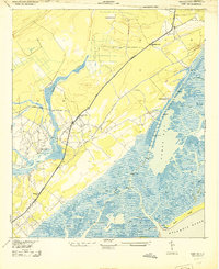 Download a high-resolution, GPS-compatible USGS topo map for Sewee Bay, SC (1943 edition)