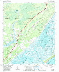1959 Map of Awendaw, SC, 1992 Print
