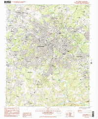 preview thumbnail of historical topo map of Spartanburg, SC in 1983