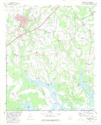 1979 Map of Summerton, 1980 Print
