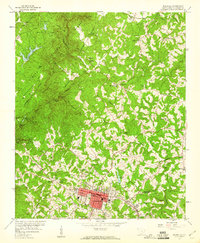preview thumbnail of historical topo map of Walhalla, SC in 1959