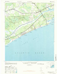1943 Map of Atlantic Beach, SC, 1947 Print