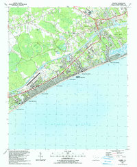 preview thumbnail of historical topo map of Horry County, SC in 1990