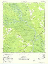 1943 Map of Yauhannah, 1958 Print