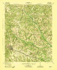 preview thumbnail of historical topo map of Aiken, SC in 1943