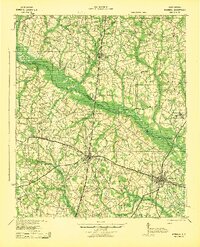 1943 Map of Bamberg, SC