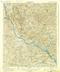 preview thumbnail of historical topo map of Clarks Hill, SC in 1942