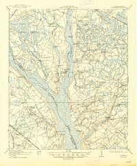 1919 Map of Hampton County, SC, 1945 Print