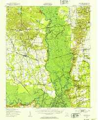 1943 Map of Eastover, 1953 Print