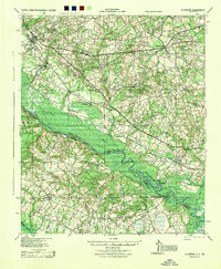 preview thumbnail of historical topo map of Barnwell County, SC in 1944
