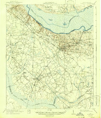 1921 Map of Eutawville, SC, 1942 Print