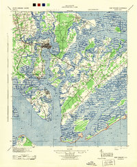 preview thumbnail of historical topo map of Beaufort County, SC in 1944