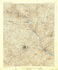 1909 Map of Gaffney, 1937 Print