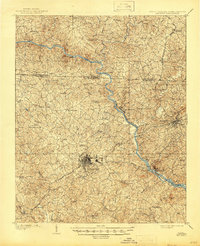 1909 Map of Gaffney, 1945 Print