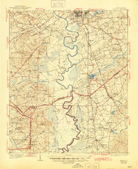 preview thumbnail of historical topo map of Kershaw County, SC in 1938
