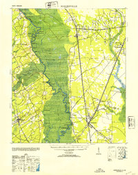 preview thumbnail of historical topo map of Hardeeville, SC in 1953