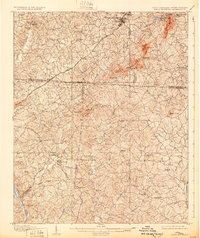 1908 Map of Kings Mountain, 1932 Print
