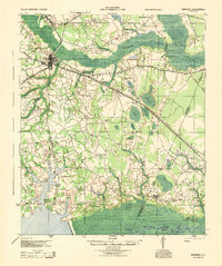 preview thumbnail of historical topo map of Manning, SC in 1944