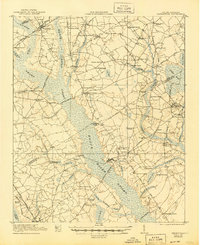 1921 Map of Mayesville, SC, 1945 Print