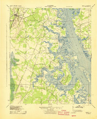 preview thumbnail of historical topo map of Beaufort County, SC in 1942