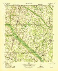 preview thumbnail of historical topo map of Olar, SC in 1943