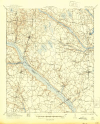 1919 Map of Hampton County, SC, 1944 Print