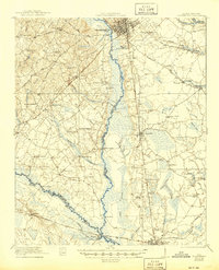 1921 Map of Orangeburg, SC, 1945 Print