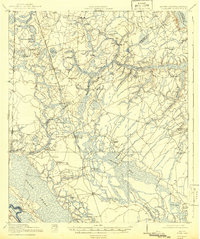 1919 Map of Jasper County, GA, 1942 Print