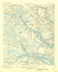 1920 Map of Goose Creek, SC, 1945 Print