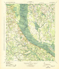 preview thumbnail of historical topo map of Hampton County, SC in 1943