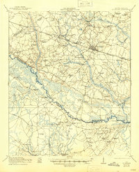 1921 Map of St. George, SC, 1945 Print
