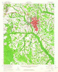 1957 Map of Sumter, SC, 1965 Print